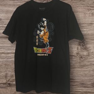 DRAGONBALL Z Black men's t-shirt size L black color character Goku